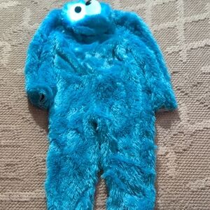 Blue Furry Monster Kids Halloween Costume